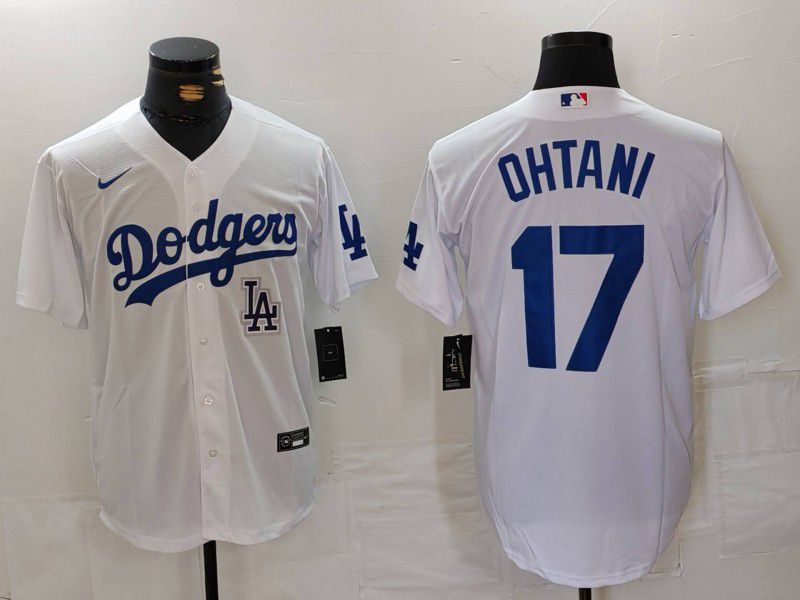 Men Los Angeles Dodgers #17 Ohtani White Game 2024 Nike MLB Jersey style 7133->los angeles dodgers->MLB Jersey